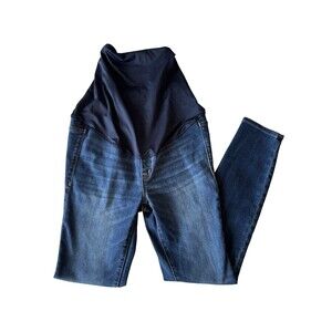 Madewell Maternity Jeans Womens 26 Skinny Over the Belly‎ Dark Wash Blue Stretch